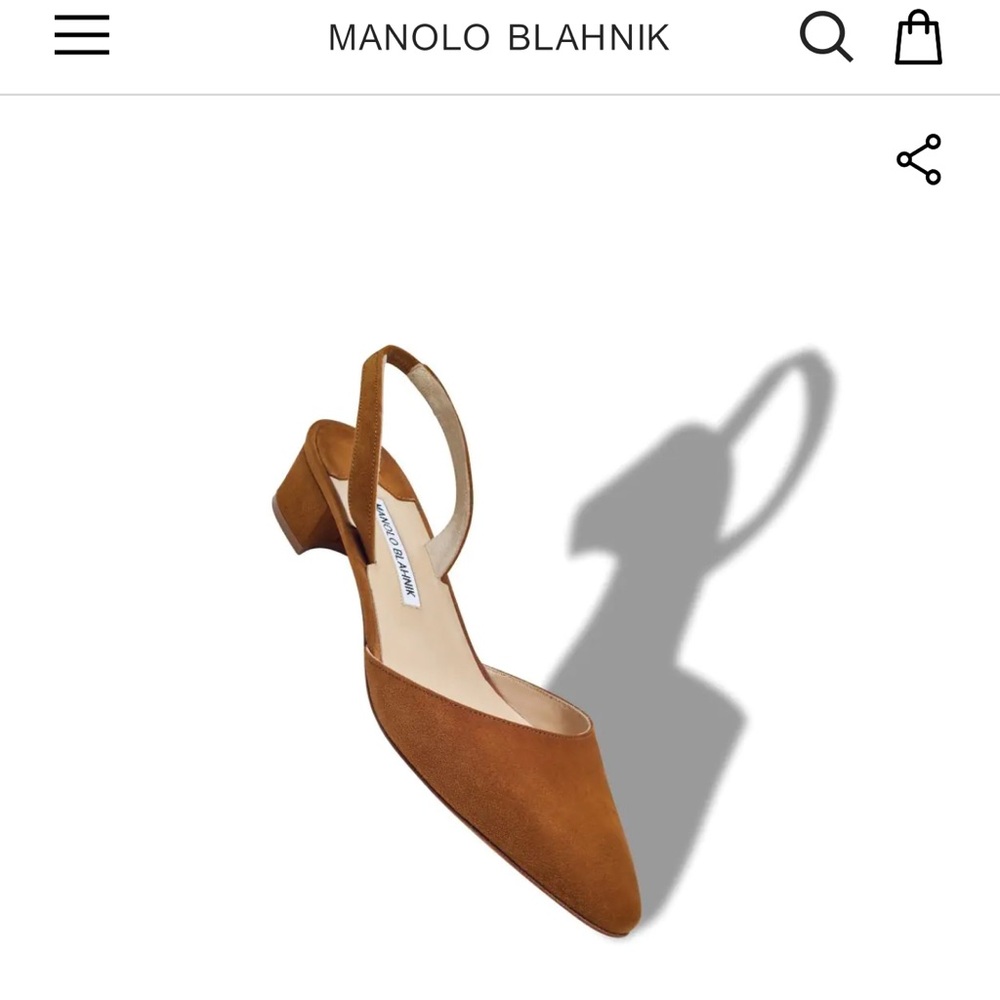 Manolo Blahnik Tan Heeled Sandals SZ 6